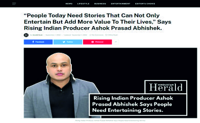 entertainment industry Producer Prasad Ashok
