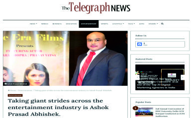 entertainment industry Producer Abhishek Ashok Prasad